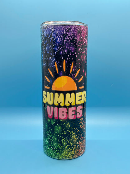 Summer Vibes 20-Ounce Skinny Stainless Steel Tumbler