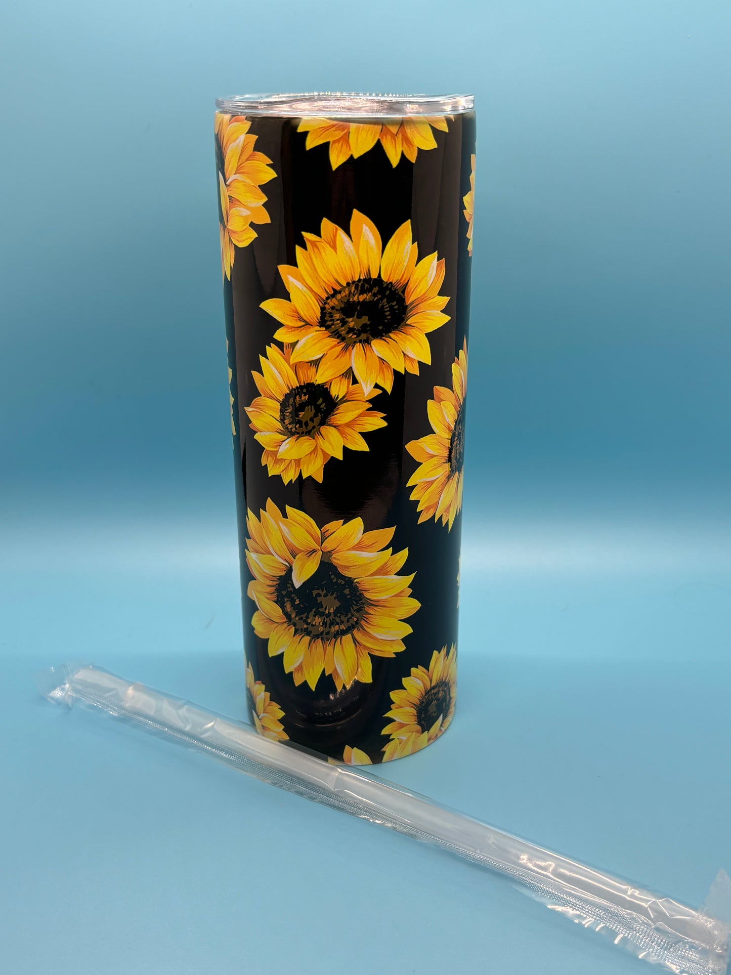 Sunflower 20-Ounce Skinny Stainless Steel Tumbler