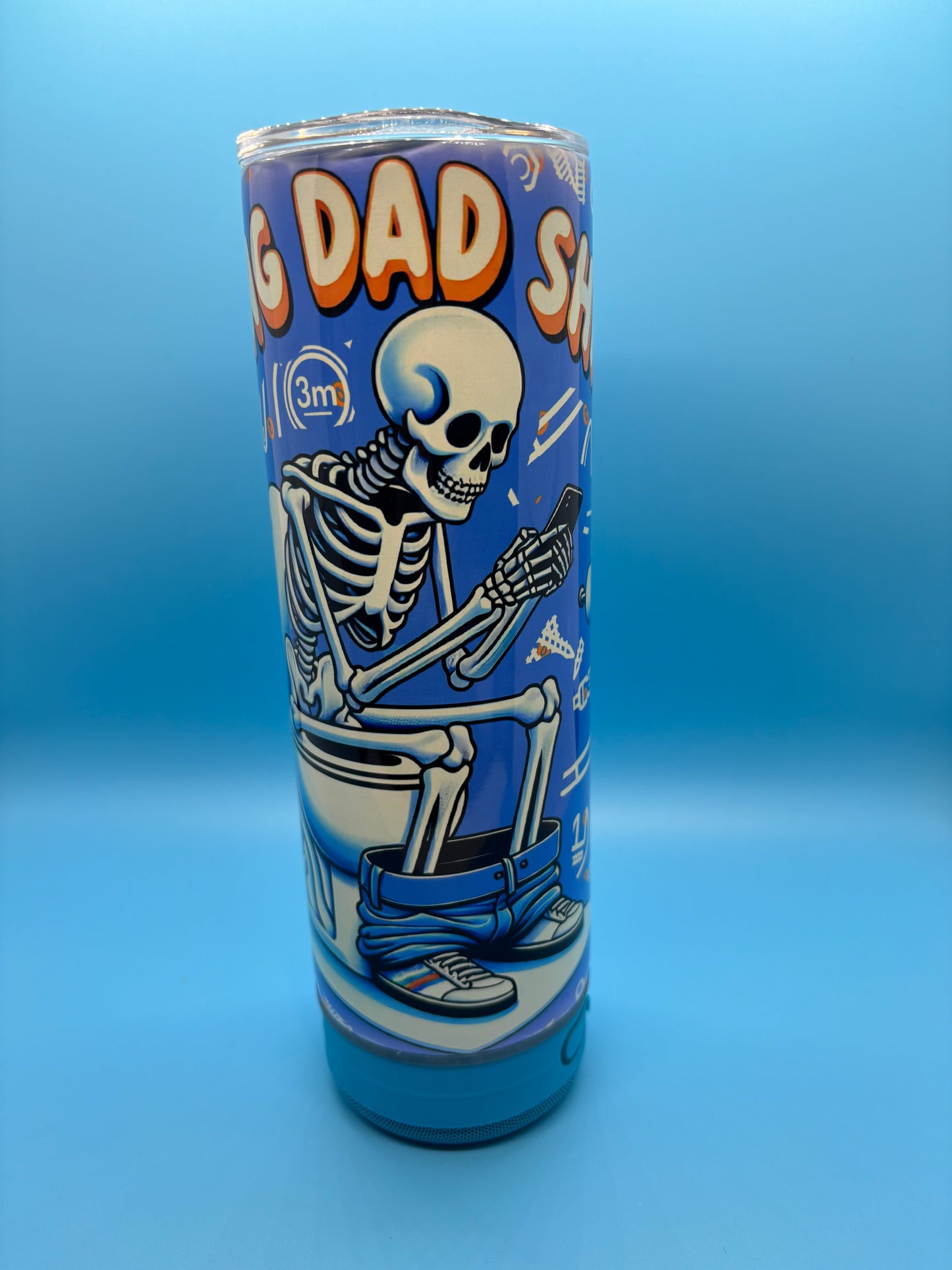 Doing Dad Shit 20-Ounce Skinny Stainless Steel Bluetooth Tumbler