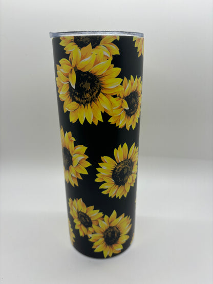 Sunflower 20-Ounce Skinny Stainless Steel Tumbler