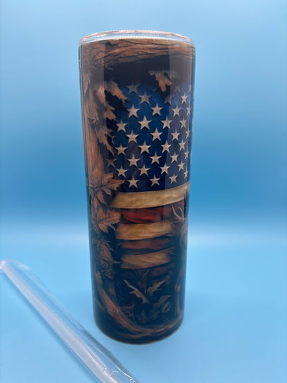 Whitetail Buck 20-Ounce Skinny Stainless Steel Tumbler