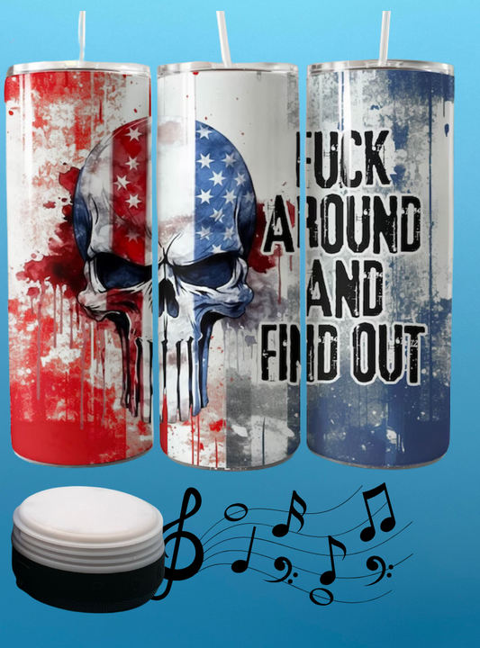 The Patriot 20-Ounce Skinny Stainless Steel Bluetooth Tumbler